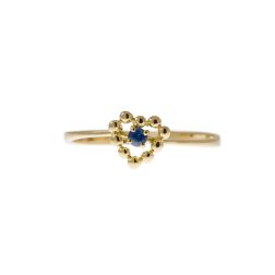 Anello Solitario Easy Love Zaffiro Blu Oro Giallo
