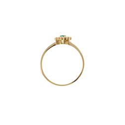Anello Solitario Easy Love Smeraldo Oro Giallo