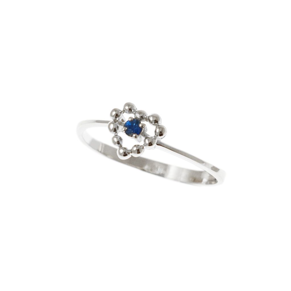 Anello Solitario Easy Love Zaffiro Blu Oro Bianco