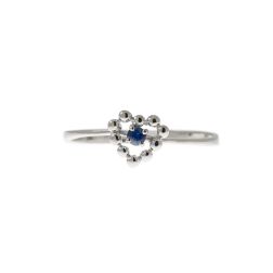Anello Solitario Easy Love Zaffiro Blu Oro Bianco