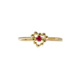 Anello Solitario Easy Love Rubino Oro Giallo