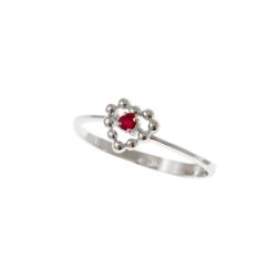 Easy Love Ruby White Gold Solitaire Ring