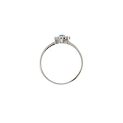 Anello Solitario Easy Love Smeraldo Oro Bianco
