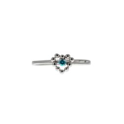 Anello Solitario Easy Love Diamante Blu Oro Bianco