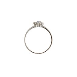 Anello Solitario Easy Square Zaffiro Blu Oro Bianco
