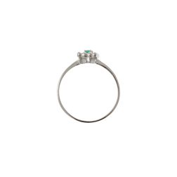 Anello Solitario Easy Square Smeraldo Oro Bianco