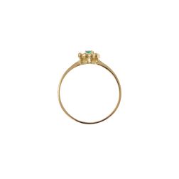 Anello Solitario Easy Square Smeraldo Oro Giallo