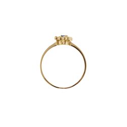 Anello Solitario Easy Square Zaffiro Blu Oro Giallo