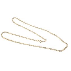 50cm "Traversino" chain Necklace width 2.5mm in 18kt yellow gold
