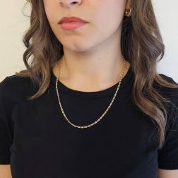 photo of worn 50cm chain Necklace side tiger