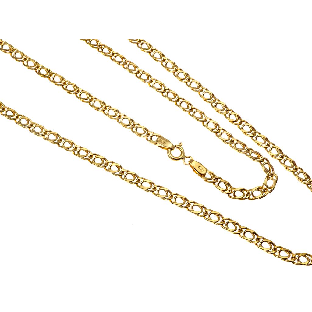 Chain necklace coupled 50cm x 3.20mm - Spring-ring closure.