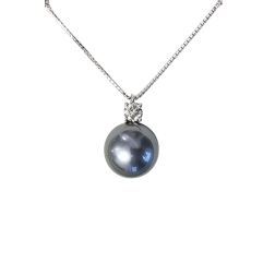 Collana Punto Luce Diamante Brown e Perla Tahiti