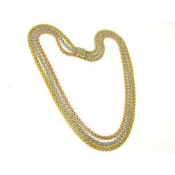 Necklace 3 "coreana" chains in 3 gold colors