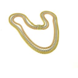 Necklace 3 "coreana" chains in 3 gold colors