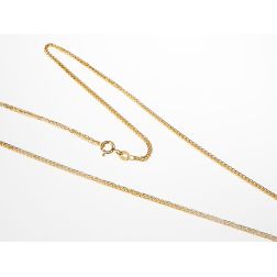 18kt Yellow Gold Square Spike Necklace