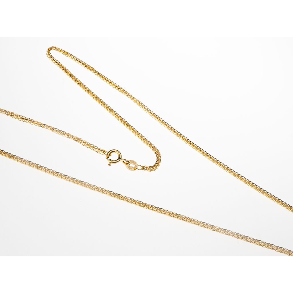Collana spiga quadrata oro giallo 18kt