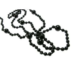 Black Onix 16.5mm - 8.5mm Spheres 170cm Long Necklace