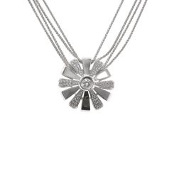 Collana Blossom in Oro Bianco 18kt con Diamanti