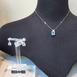 Collana Ciondolo Acquamarina Ottagonale