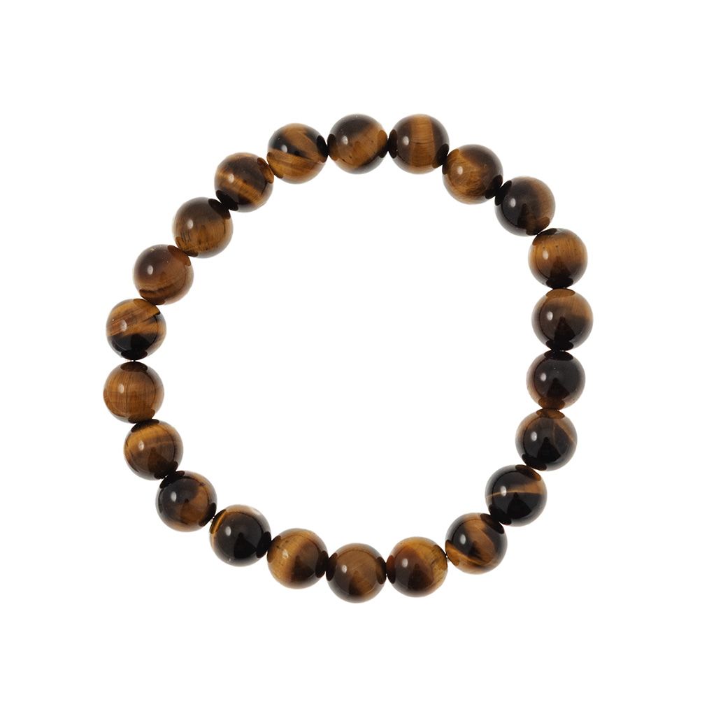 Elastic bracelet with 8.50mm Tiger's Eye beads