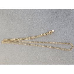 Necklace 49cm/50cm flat oval faceted grumetta chain 2.20mm