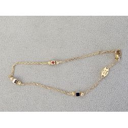 Enameled Nautical Flag Bracelet