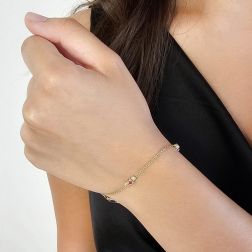 photo of worn Enameled Nautical Flag Bracelet