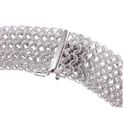 Magnificent white gold large necklace x 19.20mm