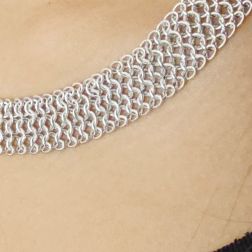 Collana Magnificent oro bianco x14mm indossata