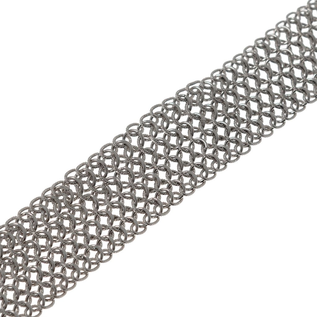Magnificent white gold large necklace x 19.20mm