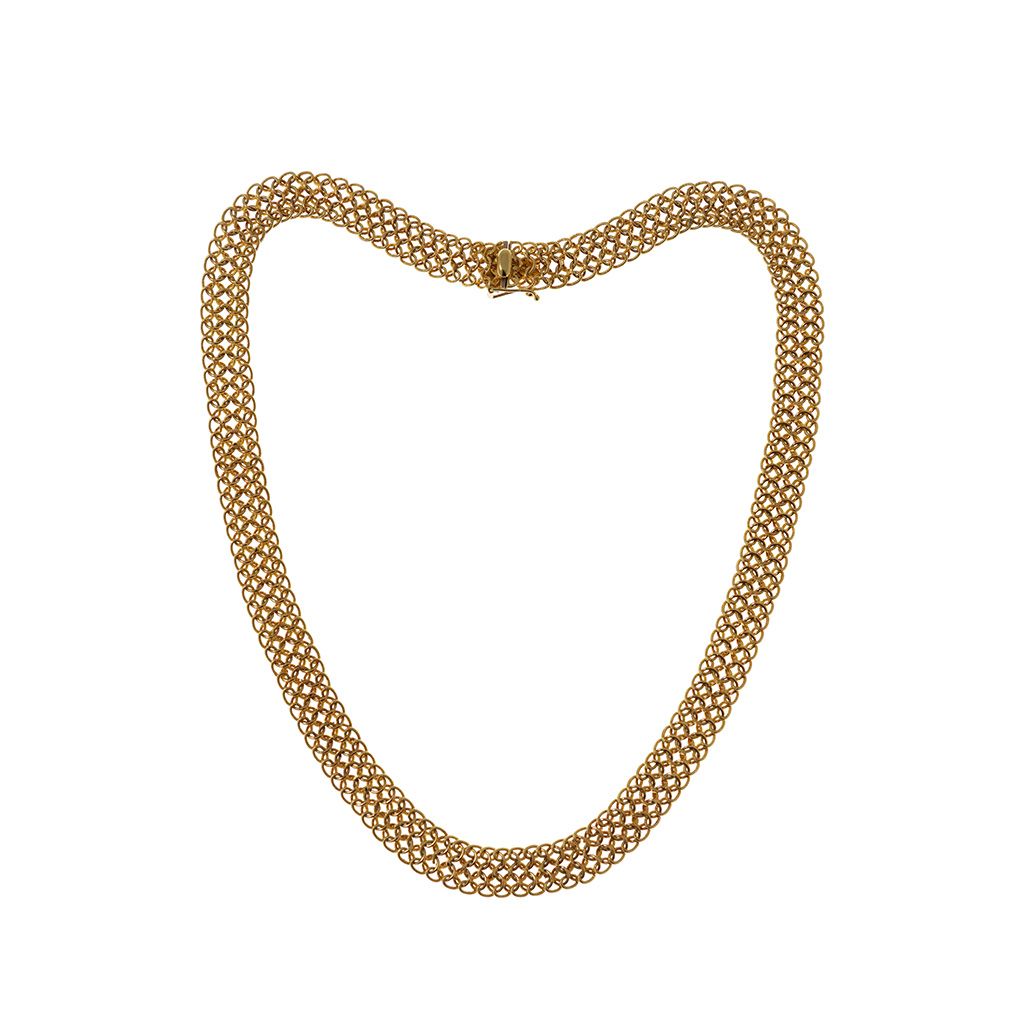 Magnificent yellow gold necklace - 43cm X 9.80mm