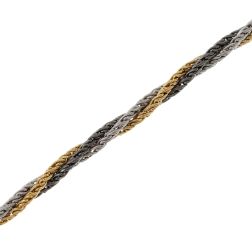 Tricolour Braided Torchon Chain Necklace