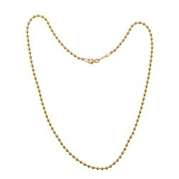 46cm x 3mm Yellow Gold Ball Necklace