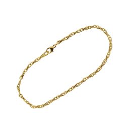 Bracciale Catena Infinito a filo Rigato in Oro Giallo