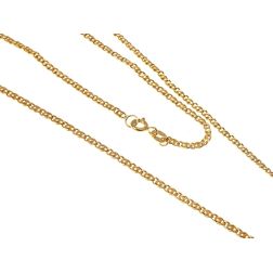 50cm x 2mm Yellow Gold Tiger link chain Necklace