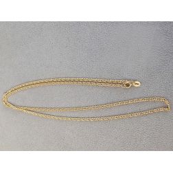 50cm x 2mm Yellow Gold Tiger link chain Necklace