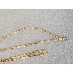 Collana 3+1 tigre & pernice 50cm x 2.50mm in Oro Giallo
