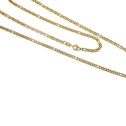 Collana 3+1 tigre & pernice 50cm x 2.50mm in Oro Giallo