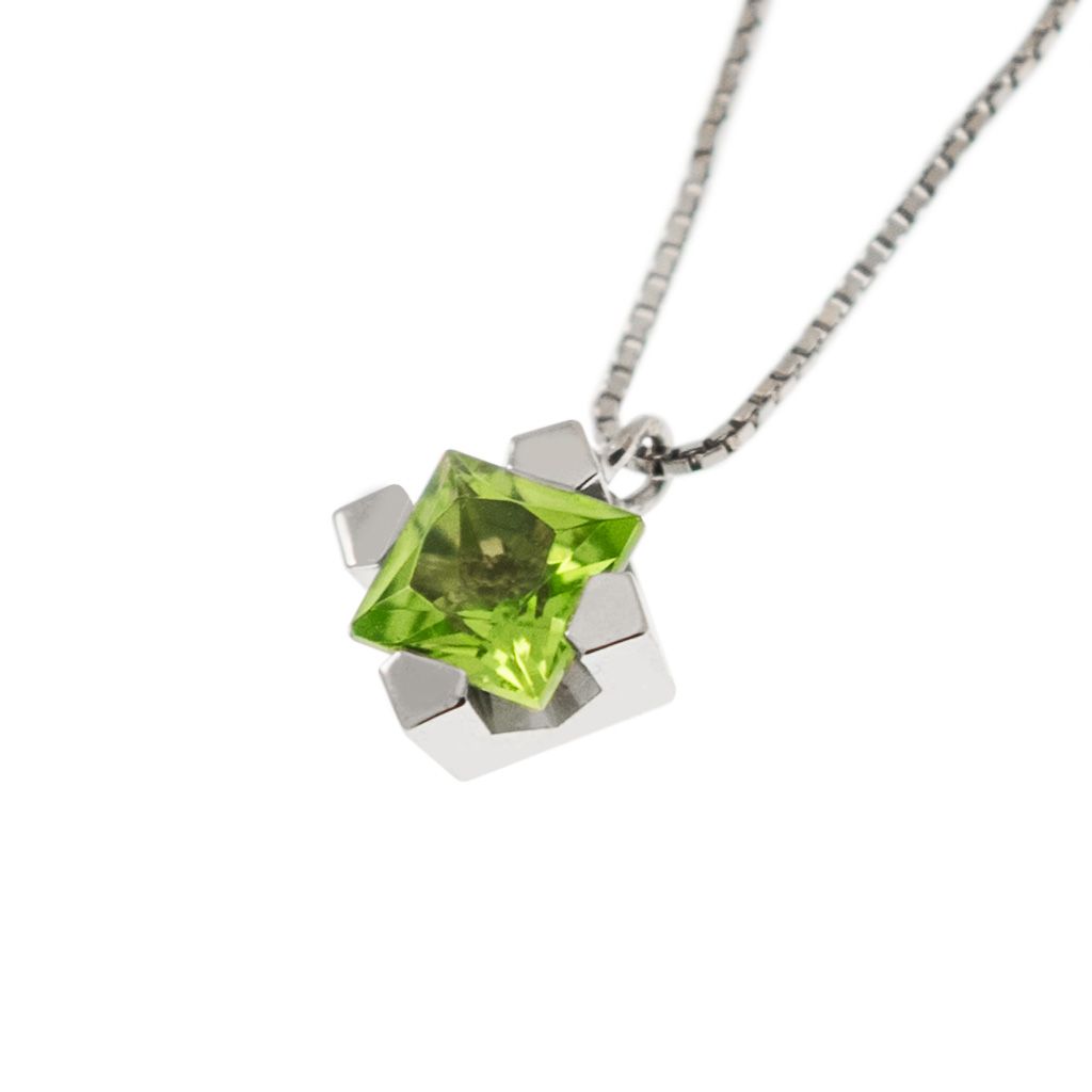 Girocollo punto luce Sparkle Peridoto Carrè 5mm