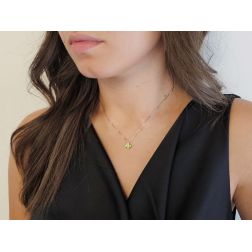 Girocollo punto luce Sparkle Peridoto Carrè 5mm