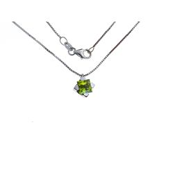 Girocollo punto luce Sparkle Peridoto Carrè 5mm