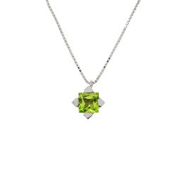 Girocollo punto luce Sparkle Peridoto Carrè 5mm