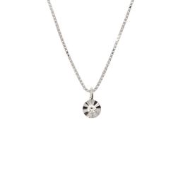 Collana Punto Luce Circle Sfaccettato da 0,012ct - 3.30mm