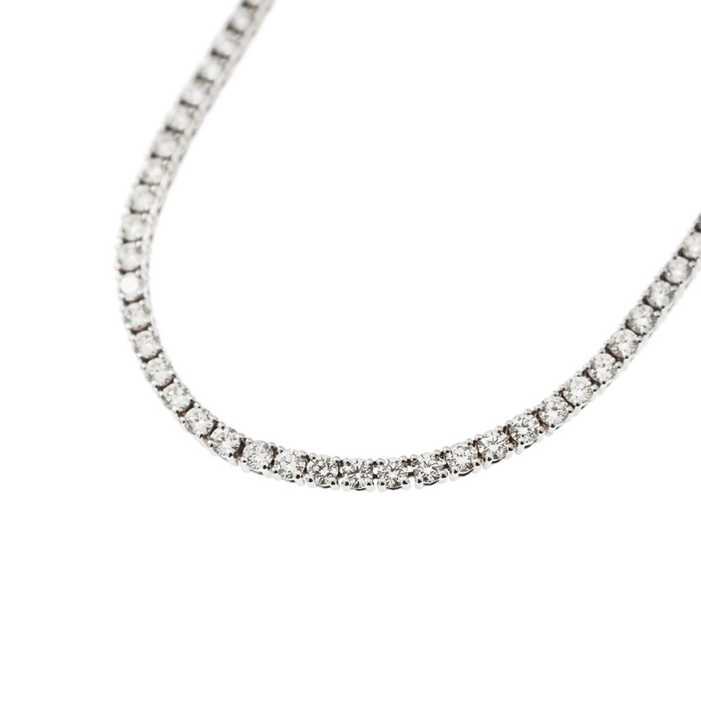 Scalar Diamond Tennis 40cm Necklace White Gold