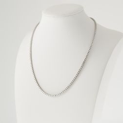 Scalar Diamond Tennis 40cm Necklace White Gold
