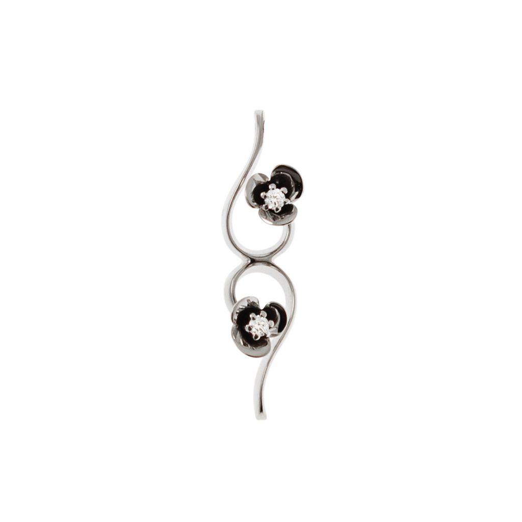 Blossom Wave Pendant with Diamonds