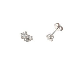 Solitaire earrings with 2 Diamonds of 0.18ct/ 0.23ct