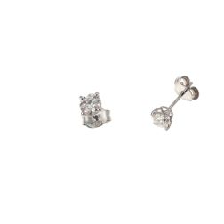 Orecchini Solitari Punto Luce Simple con 2 Diamanti da 0.18ct/0.23ct