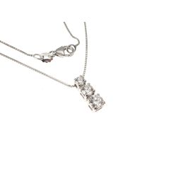 Girocollo Trilogy Diamanti a Scalare in Oro Bianco 4.4mm - 3mm