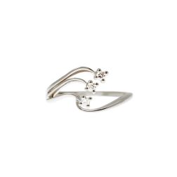3-row white gold and diamonds trilogy ring